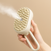 Electric Pet Steam Massage Brush – USB Rechargeable Dog & Cat Grooming Comb with Hair Removal, 180° Rotating Handle, Water Mist Function