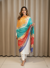 Nazneen Chiffon Multicolor Bandhani Dupatta