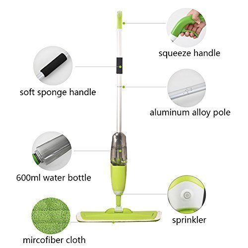 TIRUPATI CART Microfiber Floor Cleaning Healthy Spray Mop with Removable Washable Cleaning Pad and Integrated Water Spray Mechanism