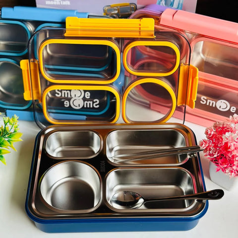 Tirupati Cart Partition Stainless Steel Bento Lunch Box – Leakproof & Reusable