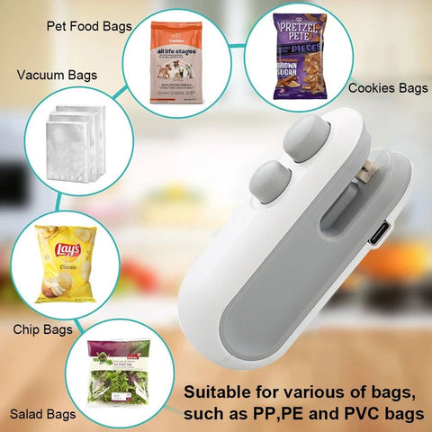 Tirupati Cart 2-in-1 Portable Bag Sealer and Cutter | USB Rechargeable