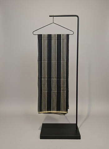 Black & Gold Striped Banarasi Handloom Dupatta