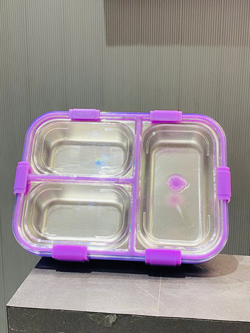 Tirupati Cart Premium 3-Compartment Stainless Steel Lunch Box
