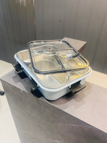 Tirupati Cart Premium 3-Compartment Stainless Steel Lunch Box